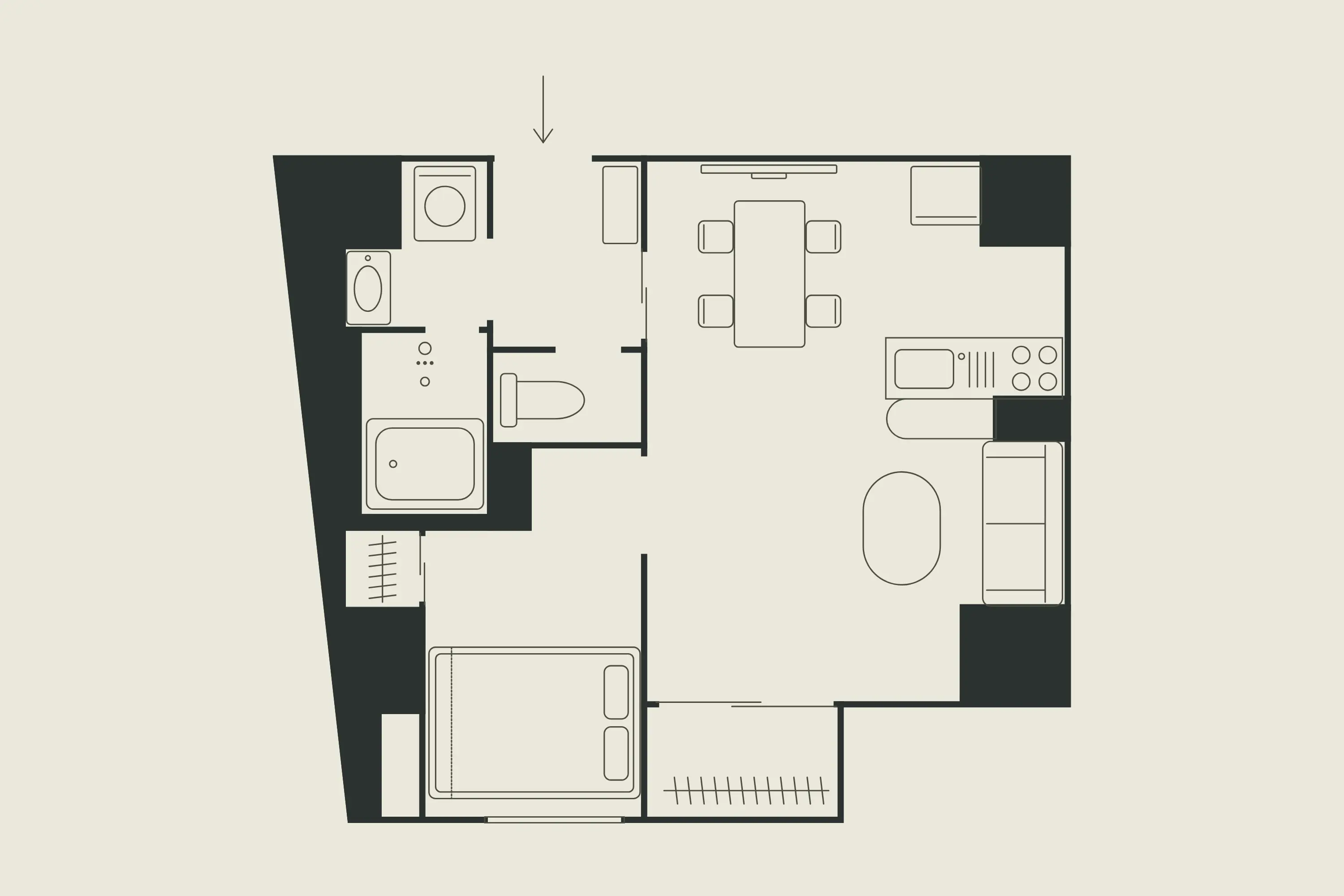 ACOE HOTEL AZABU apartment floor plan