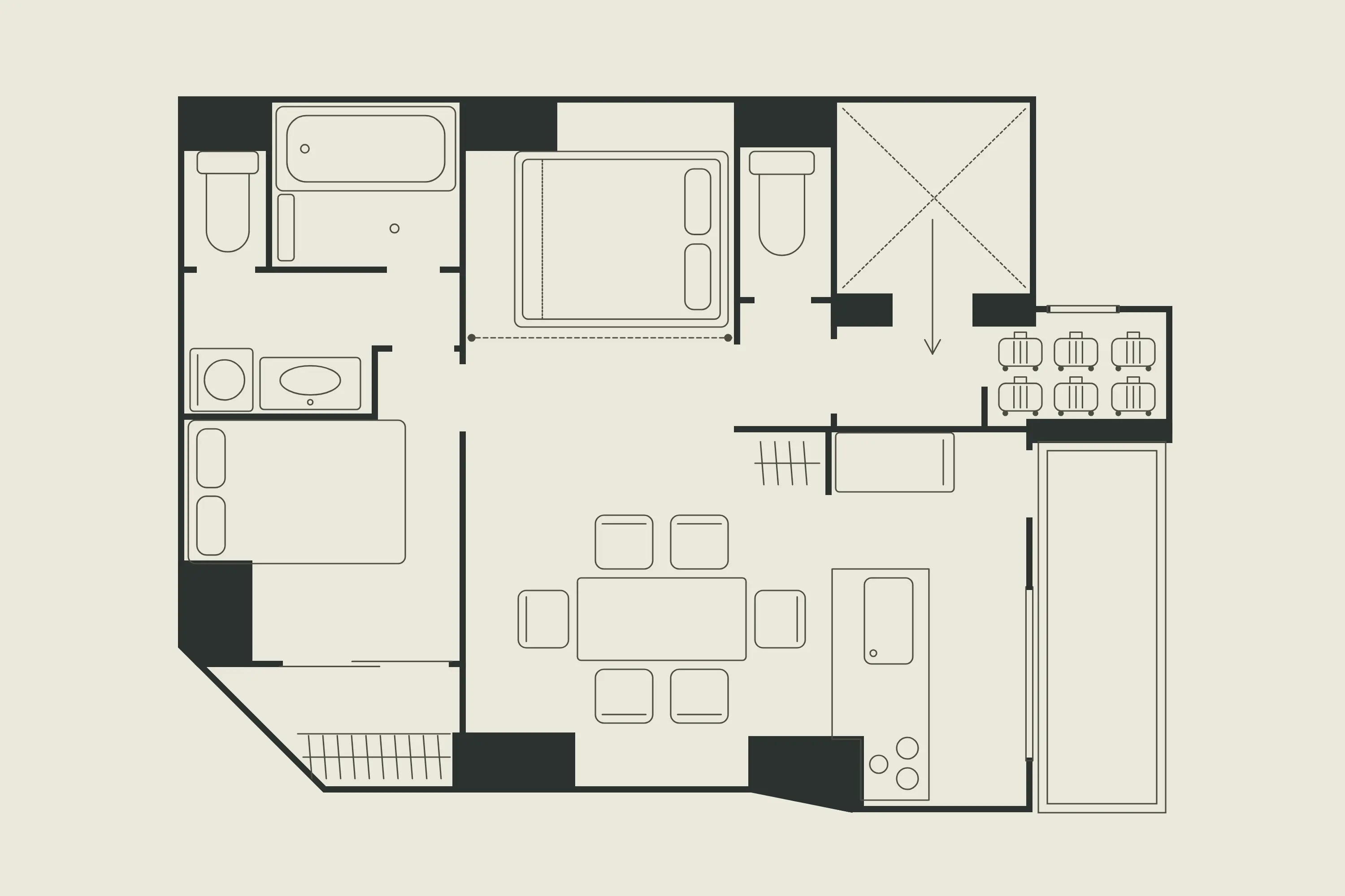 Azabu-Juban II apartment floor plan