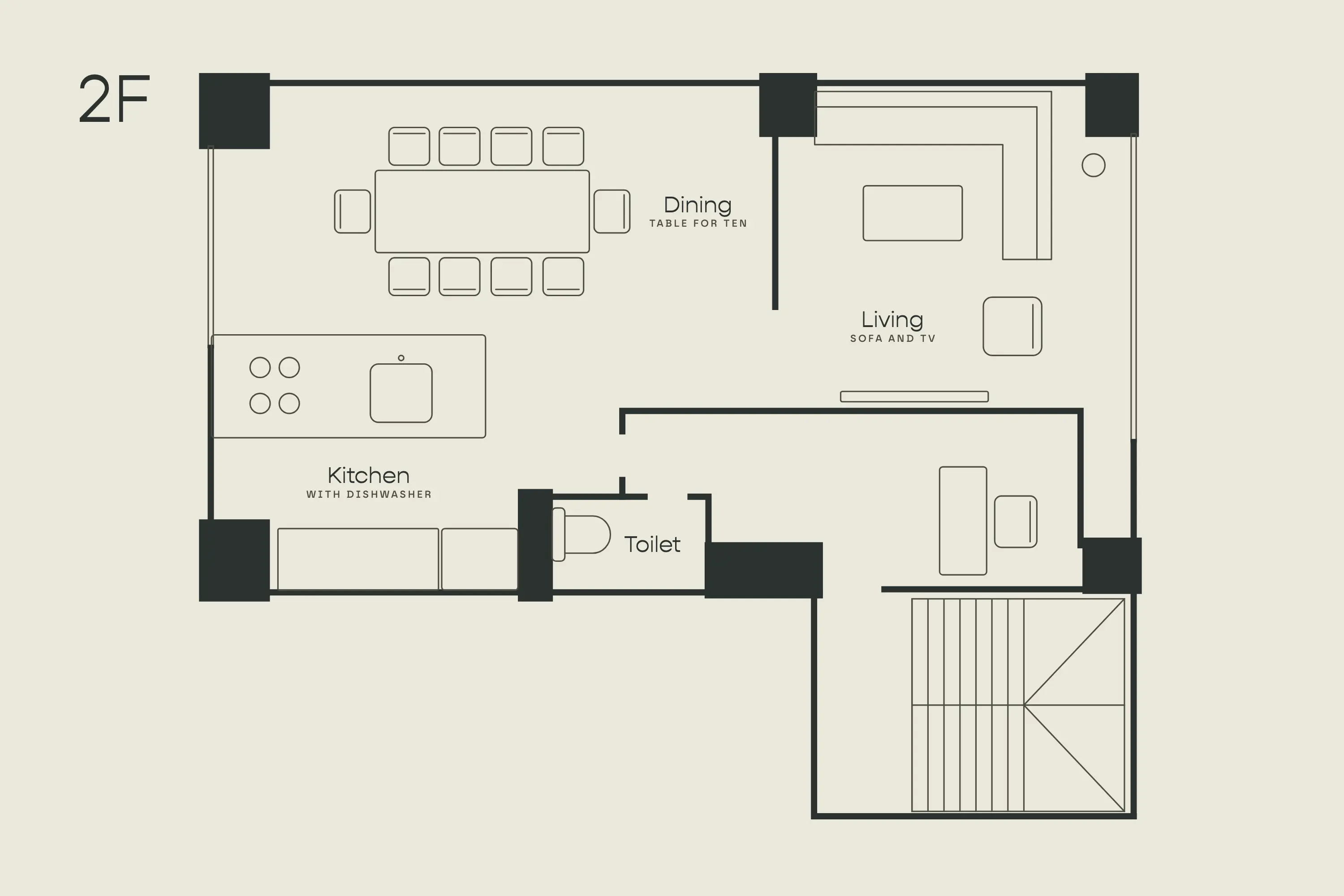 Kaminarimon Asakusa floor plan 2nd floor