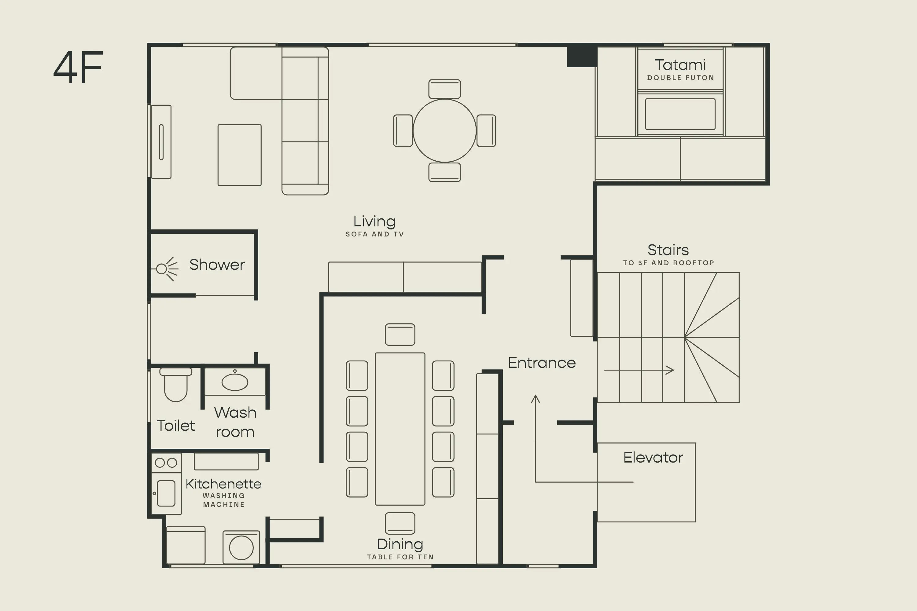 Morishita Penthouse apartment floor plan 4th floor