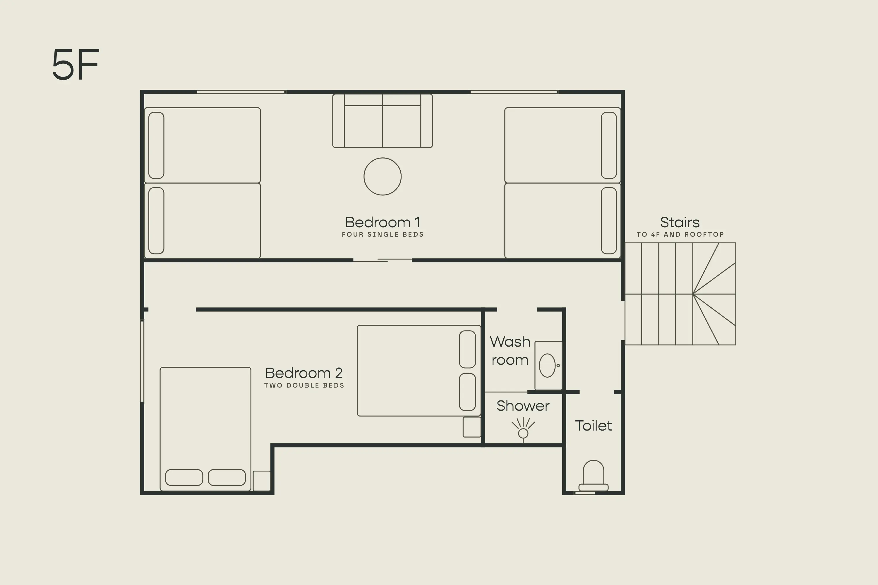 Morishita Penthouse apartment floor plan 5th floor