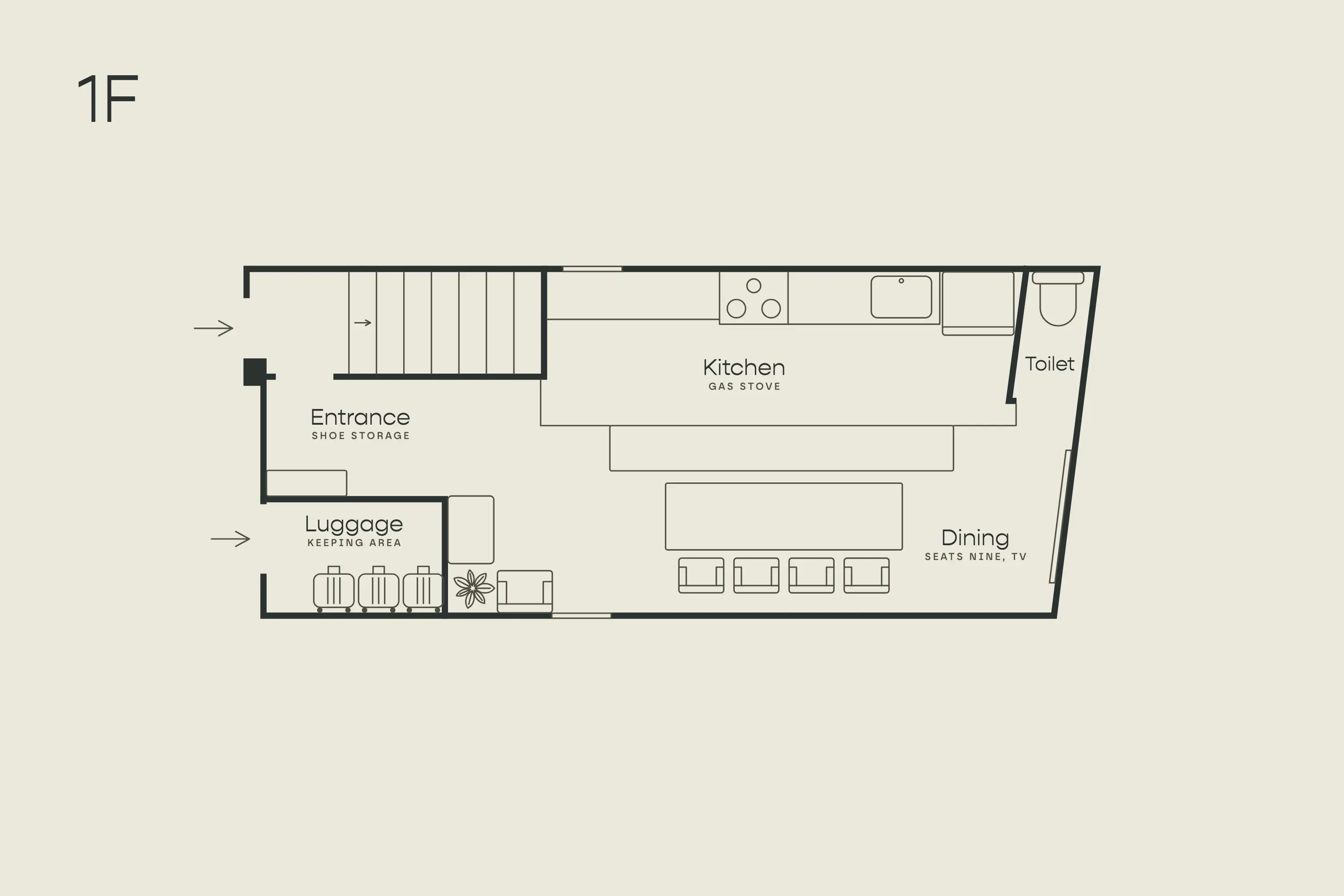 Nakano-Sakaue house floor plan 1st floor